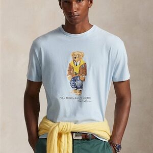 Polo Ralph Lauren Tye Dye Classic Bear T-shirt Size Large RARE Spring